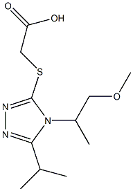 2-{[4-(1-methoxypropan-2-yl)-5-(propan-2-yl)-4H-1,2,4-triazol-3-yl]sulfanyl}acetic acid 结构式