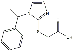 2-{[4-(1-phenylethyl)-4H-1,2,4-triazol-3-yl]sulfanyl}acetic acid 结构式