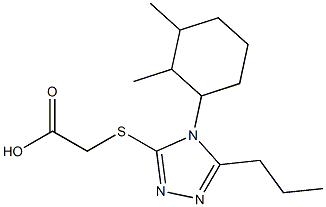 2-{[4-(2,3-dimethylcyclohexyl)-5-propyl-4H-1,2,4-triazol-3-yl]sulfanyl}acetic acid 结构式
