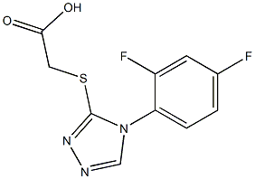 2-{[4-(2,4-difluorophenyl)-4H-1,2,4-triazol-3-yl]sulfanyl}acetic acid 结构式