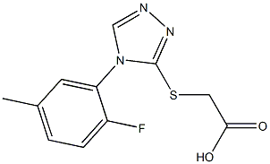 2-{[4-(2-fluoro-5-methylphenyl)-4H-1,2,4-triazol-3-yl]sulfanyl}acetic acid 结构式