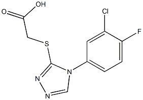 2-{[4-(3-chloro-4-fluorophenyl)-4H-1,2,4-triazol-3-yl]sulfanyl}acetic acid 结构式