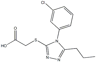 2-{[4-(3-chlorophenyl)-5-propyl-4H-1,2,4-triazol-3-yl]sulfanyl}acetic acid 结构式