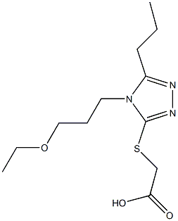 2-{[4-(3-ethoxypropyl)-5-propyl-4H-1,2,4-triazol-3-yl]sulfanyl}acetic acid 结构式