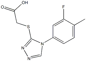 2-{[4-(3-fluoro-4-methylphenyl)-4H-1,2,4-triazol-3-yl]sulfanyl}acetic acid 结构式