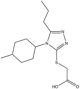 2-{[4-(4-methylcyclohexyl)-5-propyl-4H-1,2,4-triazol-3-yl]sulfanyl}acetic acid 结构式