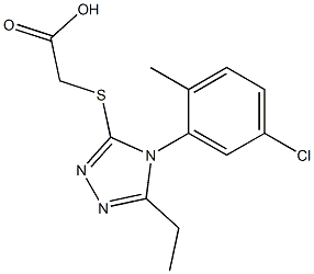 2-{[4-(5-chloro-2-methylphenyl)-5-ethyl-4H-1,2,4-triazol-3-yl]sulfanyl}acetic acid 结构式