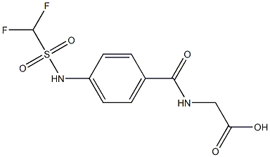 2-{[4-(difluoromethanesulfonamido)phenyl]formamido}acetic acid 结构式