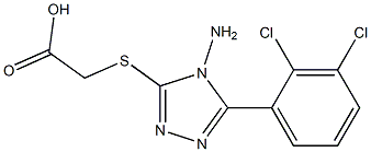 2-{[4-amino-5-(2,3-dichlorophenyl)-4H-1,2,4-triazol-3-yl]sulfanyl}acetic acid 结构式