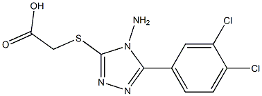 2-{[4-amino-5-(3,4-dichlorophenyl)-4H-1,2,4-triazol-3-yl]sulfanyl}acetic acid 结构式