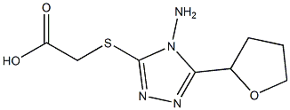 2-{[4-amino-5-(oxolan-2-yl)-4H-1,2,4-triazol-3-yl]sulfanyl}acetic acid 结构式