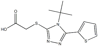 2-{[4-tert-butyl-5-(thiophen-2-yl)-4H-1,2,4-triazol-3-yl]sulfanyl}acetic acid 结构式