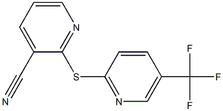 2-{[5-(trifluoromethyl)pyridin-2-yl]sulfanyl}pyridine-3-carbonitrile 结构式