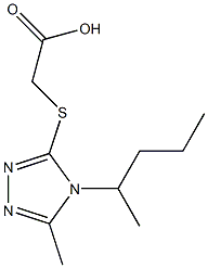 2-{[5-methyl-4-(pentan-2-yl)-4H-1,2,4-triazol-3-yl]sulfanyl}acetic acid 结构式