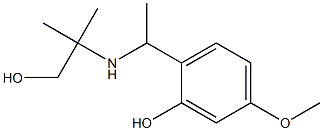 2-{1-[(1-hydroxy-2-methylpropan-2-yl)amino]ethyl}-5-methoxyphenol 结构式