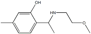 2-{1-[(2-methoxyethyl)amino]ethyl}-5-methylphenol 结构式
