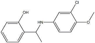 2-{1-[(3-chloro-4-methoxyphenyl)amino]ethyl}phenol 结构式