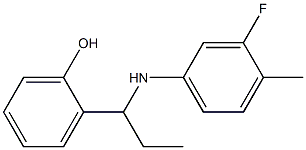 2-{1-[(3-fluoro-4-methylphenyl)amino]propyl}phenol 结构式