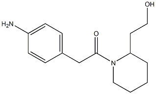 2-{1-[(4-aminophenyl)acetyl]piperidin-2-yl}ethanol 结构式