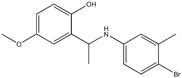 2-{1-[(4-bromo-3-methylphenyl)amino]ethyl}-4-methoxyphenol 结构式