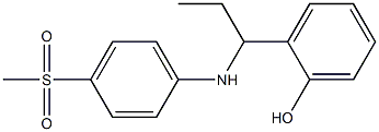 2-{1-[(4-methanesulfonylphenyl)amino]propyl}phenol 结构式