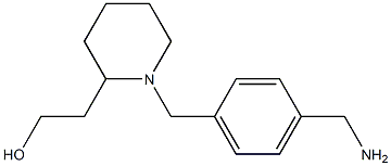 2-{1-[4-(aminomethyl)benzyl]piperidin-2-yl}ethanol 结构式