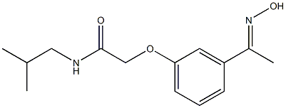 2-{3-[(1E)-N-hydroxyethanimidoyl]phenoxy}-N-isobutylacetamide 结构式