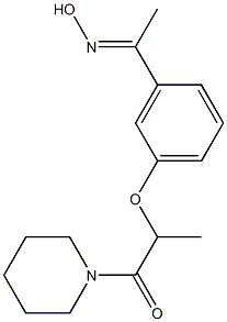 2-{3-[1-(hydroxyimino)ethyl]phenoxy}-1-(piperidin-1-yl)propan-1-one 结构式