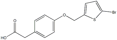 2-{4-[(5-bromothiophen-2-yl)methoxy]phenyl}acetic acid 结构式