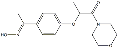 2-{4-[1-(hydroxyimino)ethyl]phenoxy}-1-(morpholin-4-yl)propan-1-one 结构式