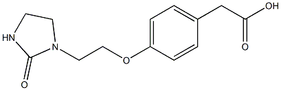 2-{4-[2-(2-oxoimidazolidin-1-yl)ethoxy]phenyl}acetic acid 结构式