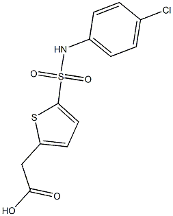 2-{5-[(4-chlorophenyl)sulfamoyl]thiophen-2-yl}acetic acid 结构式