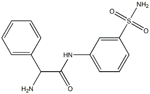 2-amino-2-phenyl-N-(3-sulfamoylphenyl)acetamide 结构式