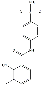 2-amino-3-methyl-N-(4-sulfamoylphenyl)benzamide 结构式