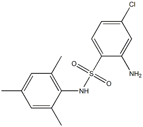 2-amino-4-chloro-N-(2,4,6-trimethylphenyl)benzene-1-sulfonamide 结构式