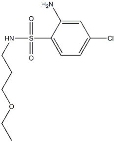 2-amino-4-chloro-N-(3-ethoxypropyl)benzene-1-sulfonamide 结构式