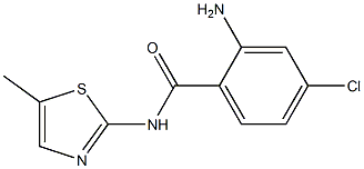 2-amino-4-chloro-N-(5-methyl-1,3-thiazol-2-yl)benzamide 结构式