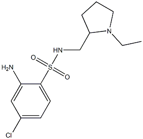 2-amino-4-chloro-N-[(1-ethylpyrrolidin-2-yl)methyl]benzene-1-sulfonamide 结构式