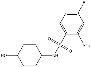 2-amino-4-fluoro-N-(4-hydroxycyclohexyl)benzene-1-sulfonamide 结构式