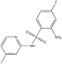 2-amino-4-fluoro-N-(4-methylpyridin-2-yl)benzene-1-sulfonamide 结构式