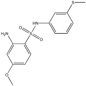 2-amino-4-methoxy-N-[3-(methylsulfanyl)phenyl]benzene-1-sulfonamide 结构式