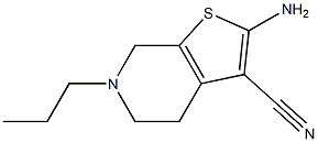 2-amino-6-propyl-4,5,6,7-tetrahydrothieno[2,3-c]pyridine-3-carbonitrile 结构式