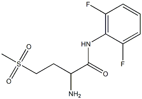 2-amino-N-(2,6-difluorophenyl)-4-methanesulfonylbutanamide 结构式