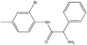 2-amino-N-(2-bromo-4-methylphenyl)-2-phenylacetamide 结构式