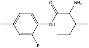 2-amino-N-(2-fluoro-4-methylphenyl)-3-methylpentanamide 结构式