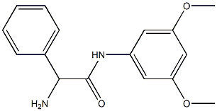 2-amino-N-(3,5-dimethoxyphenyl)-2-phenylacetamide 结构式