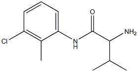 2-amino-N-(3-chloro-2-methylphenyl)-3-methylbutanamide 结构式