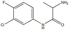 2-amino-N-(3-chloro-4-fluorophenyl)propanamide 结构式