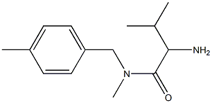 2-amino-N,3-dimethyl-N-[(4-methylphenyl)methyl]butanamide 结构式