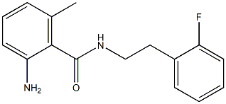 2-amino-N-[2-(2-fluorophenyl)ethyl]-6-methylbenzamide 结构式